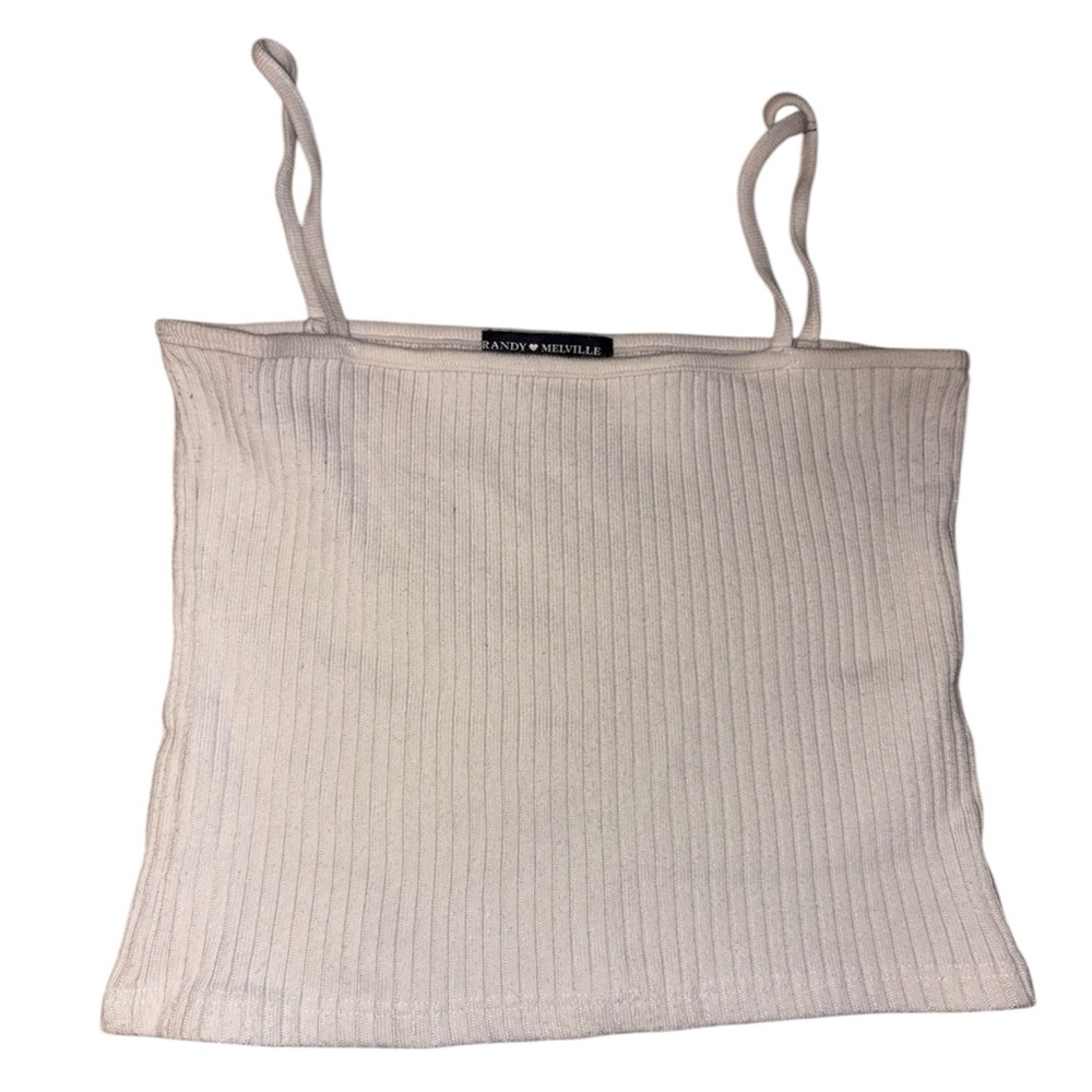 Brandy Melville Cream Ribbed Camisole